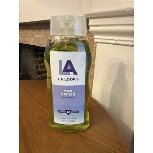 LA Looks Max Spikes Hold Level 12 Alcohol Free Hair Gel Green, 20oz Discontinued